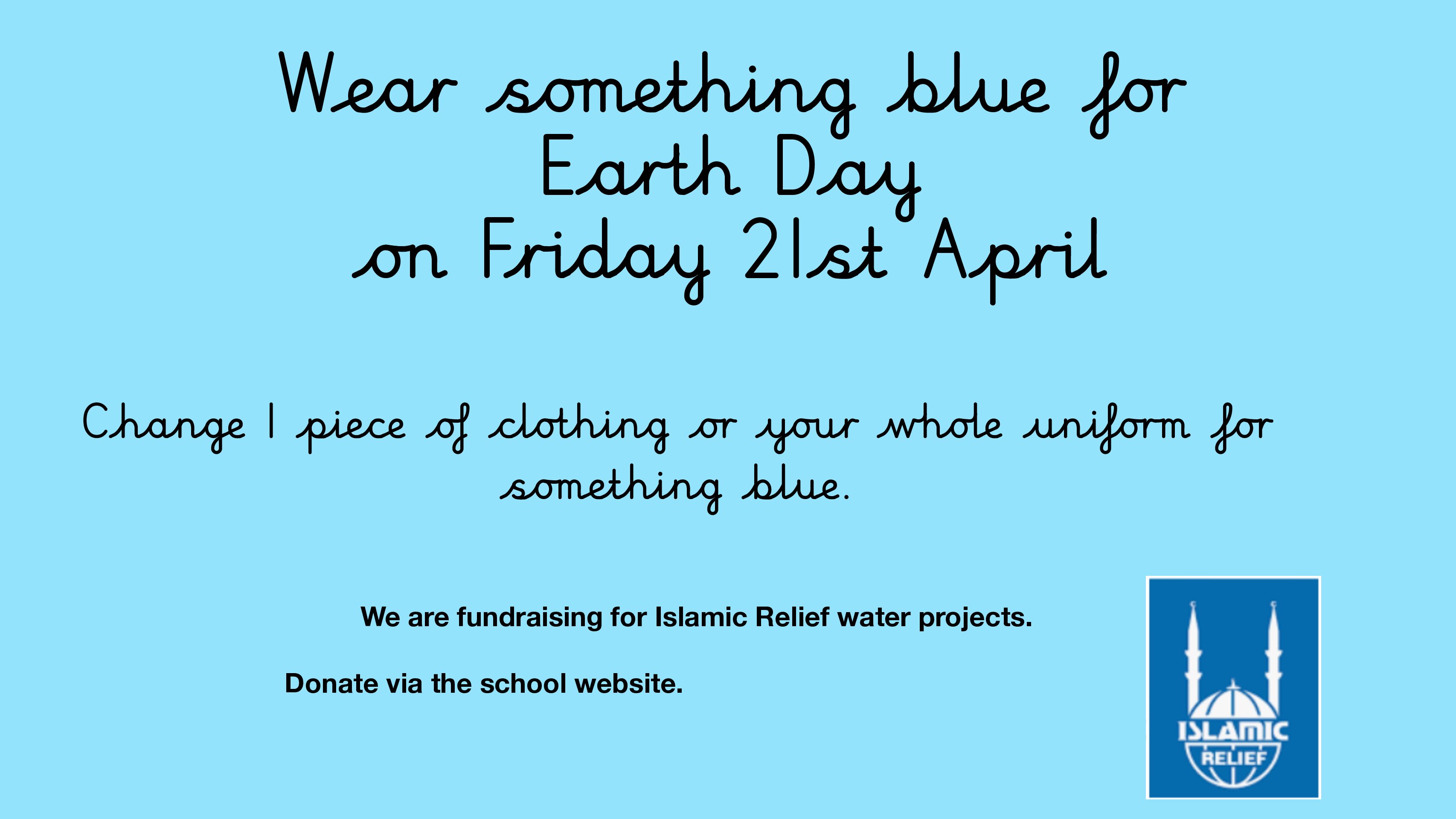 Earth Day / Islamic Relief Water Projects