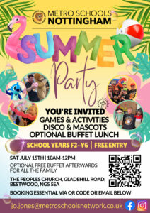 Metro Summer Party Flier with event details