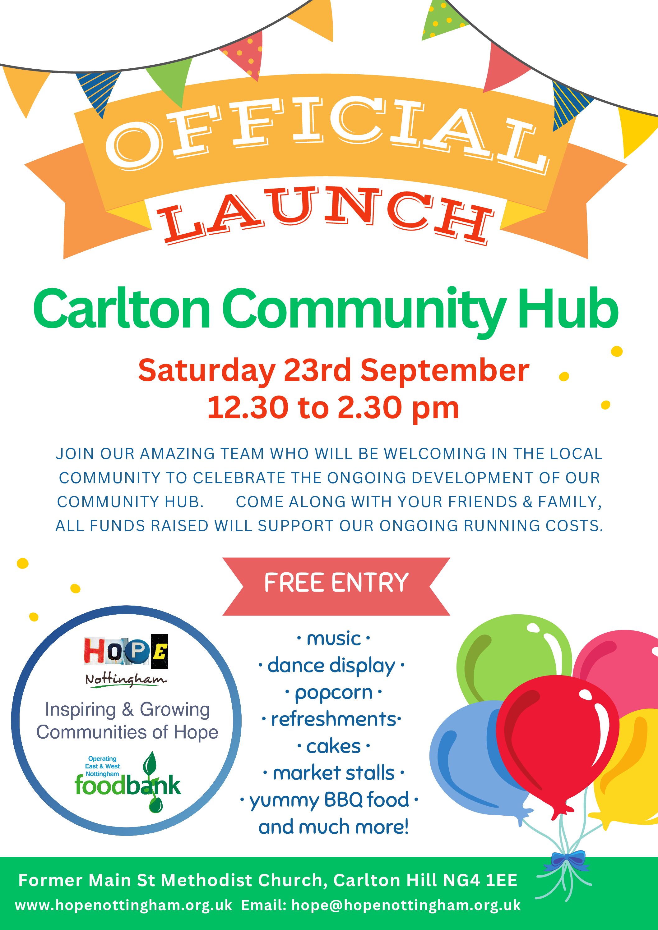 Hope Nottingham – Carlton Community Hub Launch
